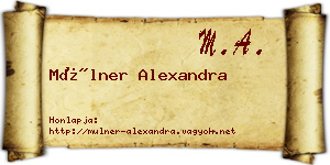 Mülner Alexandra névjegykártya